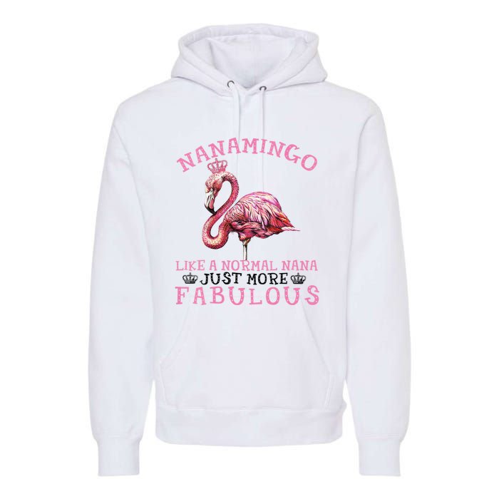 Flamingo Lover Grandma Mom Yayamingo Like A Normal Yaya Premium Hoodie