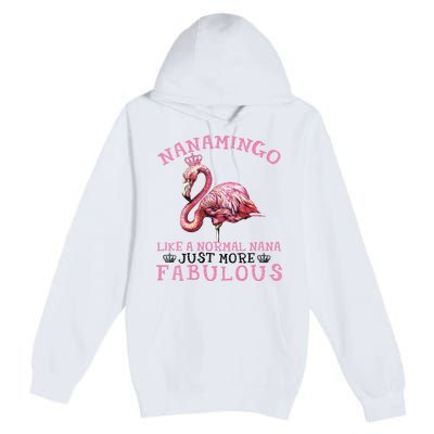 Flamingo Lover Grandma Mom Yayamingo Like A Normal Yaya Premium Pullover Hoodie