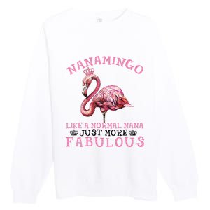 Flamingo Lover Grandma Mom Yayamingo Like A Normal Yaya Premium Crewneck Sweatshirt