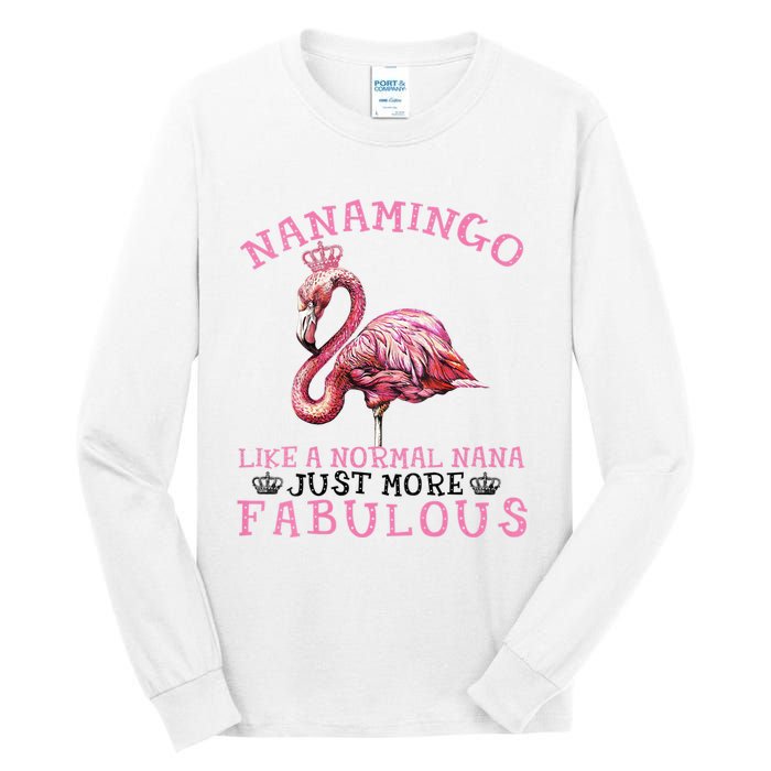 Flamingo Lover Grandma Mom Yayamingo Like A Normal Yaya Tall Long Sleeve T-Shirt