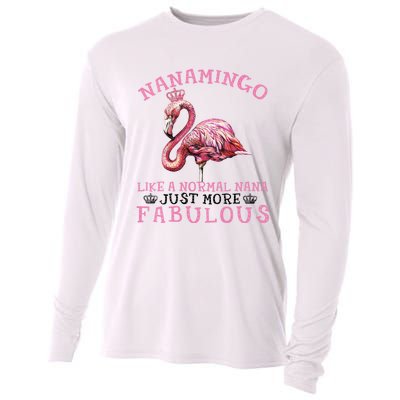 Flamingo Lover Grandma Mom Yayamingo Like A Normal Yaya Cooling Performance Long Sleeve Crew