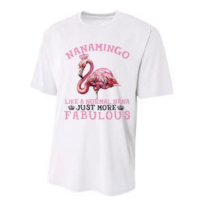 Flamingo Lover Grandma Mom Yayamingo Like A Normal Yaya Performance Sprint T-Shirt