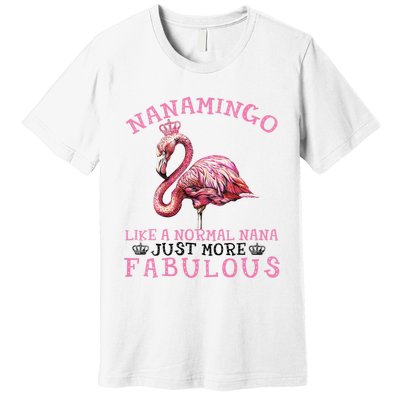 Flamingo Lover Grandma Mom Yayamingo Like A Normal Yaya Premium T-Shirt