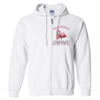 Flamingo Lover Grandma Mom Yayamingo Like A Normal Yaya Full Zip Hoodie