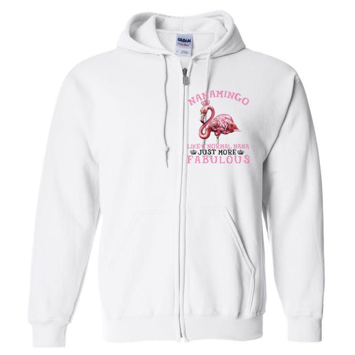 Flamingo Lover Grandma Mom Yayamingo Like A Normal Yaya Full Zip Hoodie