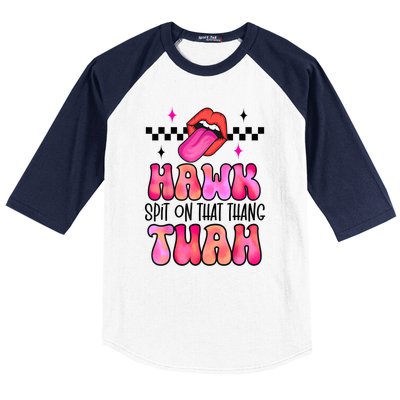 Funny Lips Groovy Hawk Tush Spit On That Thing Gift Baseball Sleeve Shirt