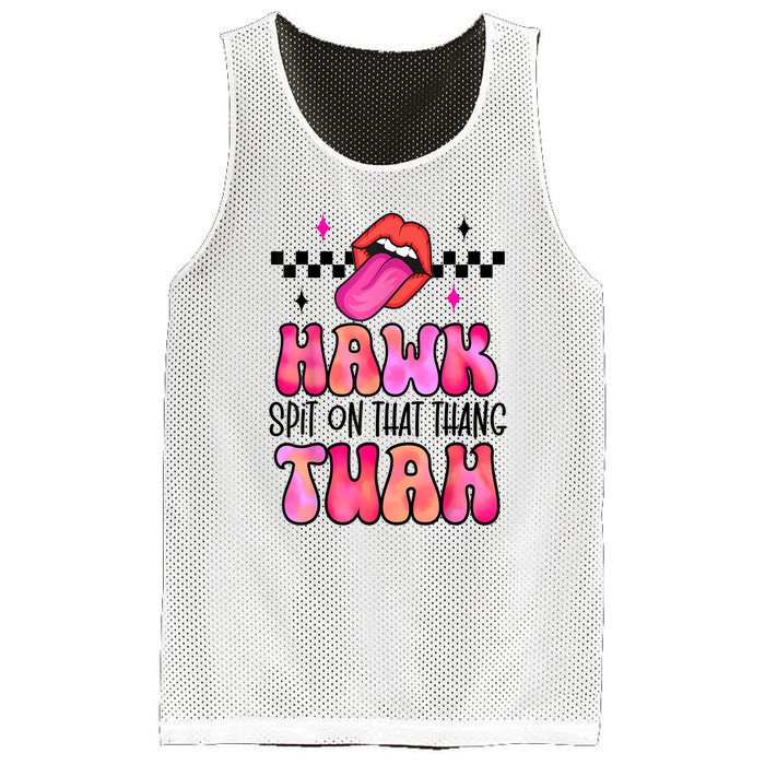 Funny Lips Groovy Hawk Tush Spit On That Thing Gift Mesh Reversible Basketball Jersey Tank