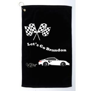 Funny LetS Go Brandon Race Car Meaningful Gift Platinum Collection Golf Towel