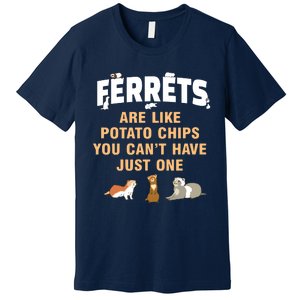 Ferret Lover Gifts Just One Women Girl Ferrets Mom Premium T-Shirt