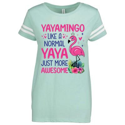 Flamingo Lover Grandma Mom Yayamingo Like A Normal Yaya Enza Ladies Jersey Football T-Shirt