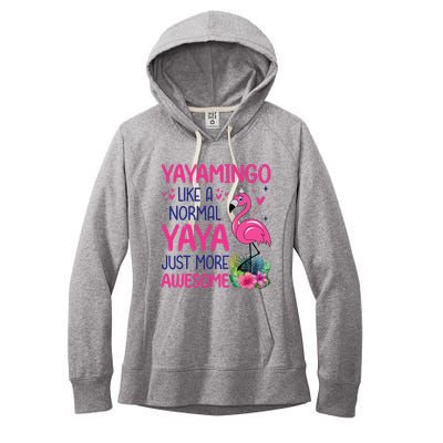 Flamingo Lover Grandma Mom Yayamingo Like A Normal Yaya Women's Fleece Hoodie