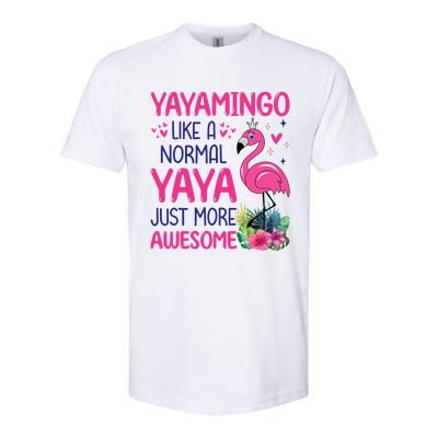 Flamingo Lover Grandma Mom Yayamingo Like A Normal Yaya Softstyle® CVC T-Shirt