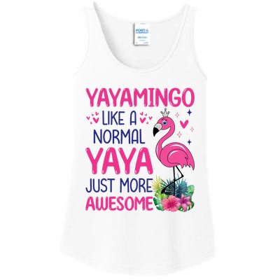 Flamingo Lover Grandma Mom Yayamingo Like A Normal Yaya Ladies Essential Tank