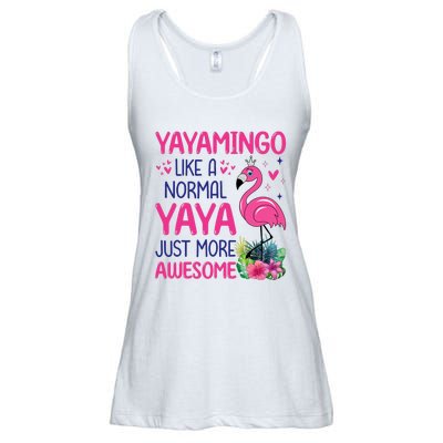 Flamingo Lover Grandma Mom Yayamingo Like A Normal Yaya Ladies Essential Flowy Tank