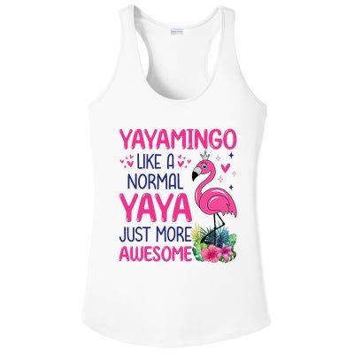 Flamingo Lover Grandma Mom Yayamingo Like A Normal Yaya Ladies PosiCharge Competitor Racerback Tank