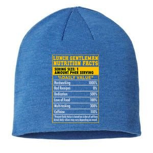 Funny Lunch Gentle Nutrition Facts School Cafeteria Cooks Gift Sustainable Beanie