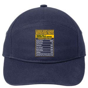 Funny Lunch Gentle Nutrition Facts School Cafeteria Cooks Gift 7-Panel Snapback Hat