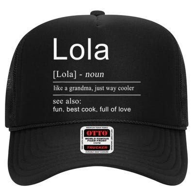 Filipino Lola Grandma Philippines  for Wo High Crown Mesh Back Trucker Hat