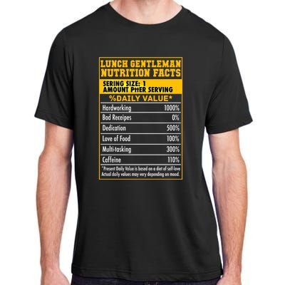 Funny Lunch Gentle Nutrition Facts School Cafeteria Cooks Gift Adult ChromaSoft Performance T-Shirt