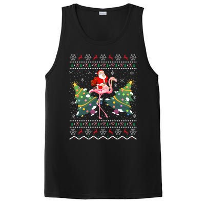 Flamingo Lover Gift Ugly Santa Riding Flamingo Christmas Gift PosiCharge Competitor Tank