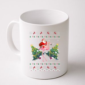 Flamingo Lover Gift Ugly Santa Riding Flamingo Christmas Gift Coffee Mug