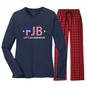 FJB Let's Go Brandon Women's Long Sleeve Flannel Pajama Set 