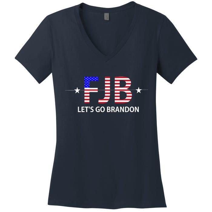 FJB Let's Go Brandon Women's V-Neck T-Shirt