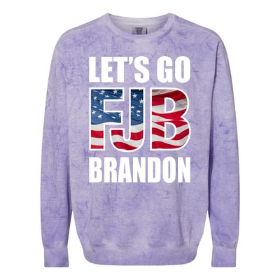 FJB Let's Go Brandon FJB Flag Image Apparel Colorblast Crewneck Sweatshirt