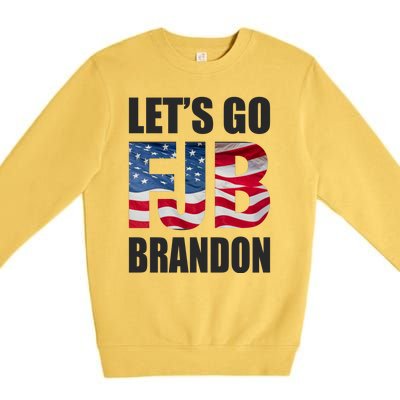 FJB Let's Go Brandon FJB Flag Image Apparel Premium Crewneck Sweatshirt