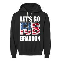 FJB Let's Go Brandon FJB Flag Image Apparel Garment-Dyed Fleece Hoodie