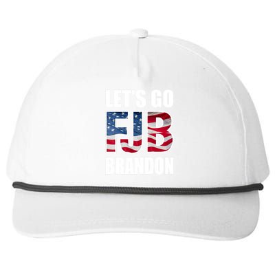 FJB Let's Go Brandon FJB Flag Image Apparel Snapback Five-Panel Rope Hat