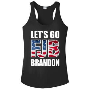 FJB Let's Go Brandon FJB Flag Image Apparel Ladies PosiCharge Competitor Racerback Tank