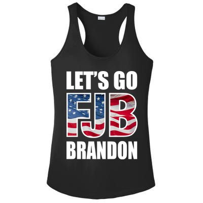 FJB Let's Go Brandon FJB Flag Image Apparel Ladies PosiCharge Competitor Racerback Tank