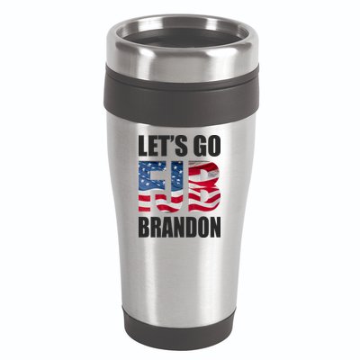 FJB Let's Go Brandon FJB Flag Image Apparel 16oz Travel Tumbler