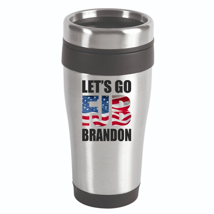 FJB Let's Go Brandon FJB Flag Image Apparel 16oz Travel Tumbler