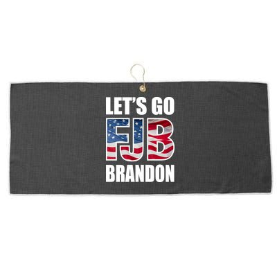 FJB Let's Go Brandon FJB Flag Image Apparel Large Microfiber Waffle Golf Towel