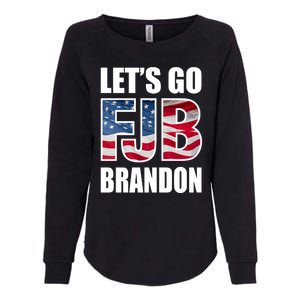 FJB Let's Go Brandon FJB Flag Image Apparel Womens California Wash Sweatshirt