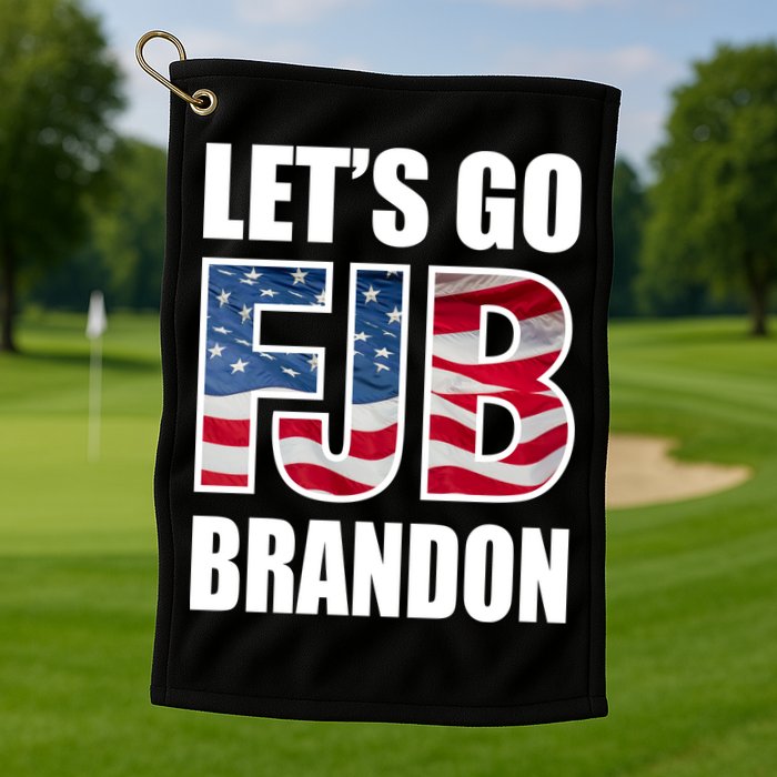 FJB Let's Go Brandon FJB Flag Image Apparel Golf Towel