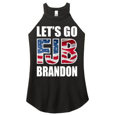 FJB Let's Go Brandon FJB Flag Image Apparel Women's Perfect Tri Rocker Tank