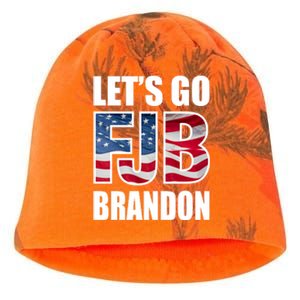 FJB Let's Go Brandon FJB Flag Image Apparel Kati - Camo Knit Beanie