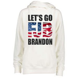 FJB Let's Go Brandon FJB Flag Image Apparel Womens Funnel Neck Pullover Hood