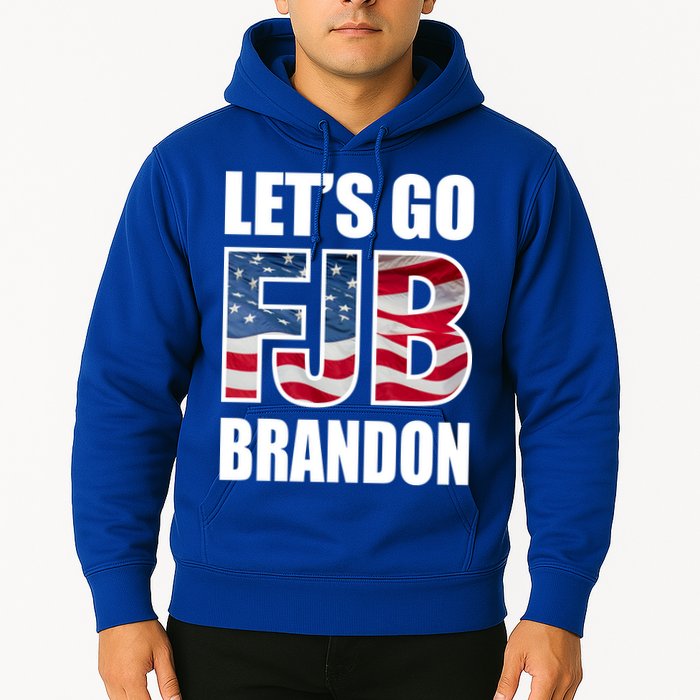 FJB Let's Go Brandon FJB Flag Image Apparel Hoodie