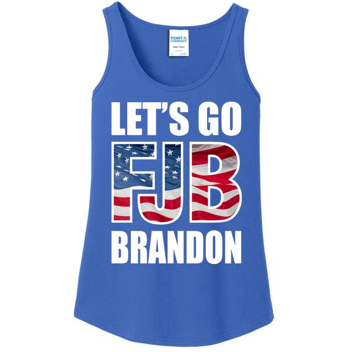 FJB Let's Go Brandon FJB Flag Image Apparel Ladies Essential Tank