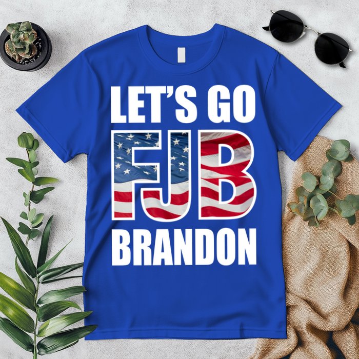 FJB Let's Go Brandon FJB Flag Image Apparel Premium T-Shirt