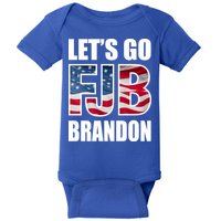 FJB Let's Go Brandon FJB Flag Image Apparel Baby Bodysuit