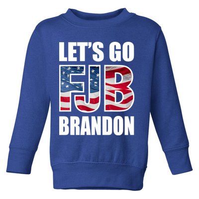 FJB Let's Go Brandon FJB Flag Image Apparel Toddler Sweatshirt