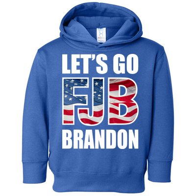 FJB Let's Go Brandon FJB Flag Image Apparel Toddler Hoodie