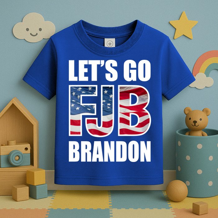FJB Let's Go Brandon FJB Flag Image Apparel Toddler T-Shirt