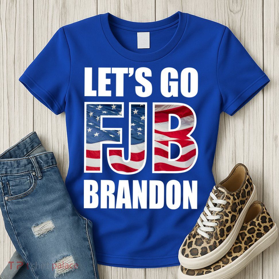 FJB Let's Go Brandon FJB Flag Image Apparel Womens T-Shirt