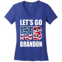 FJB Let's Go Brandon FJB Flag Image Apparel Women's V-Neck T-Shirt